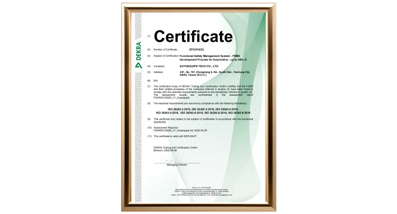 safety standard IS026262