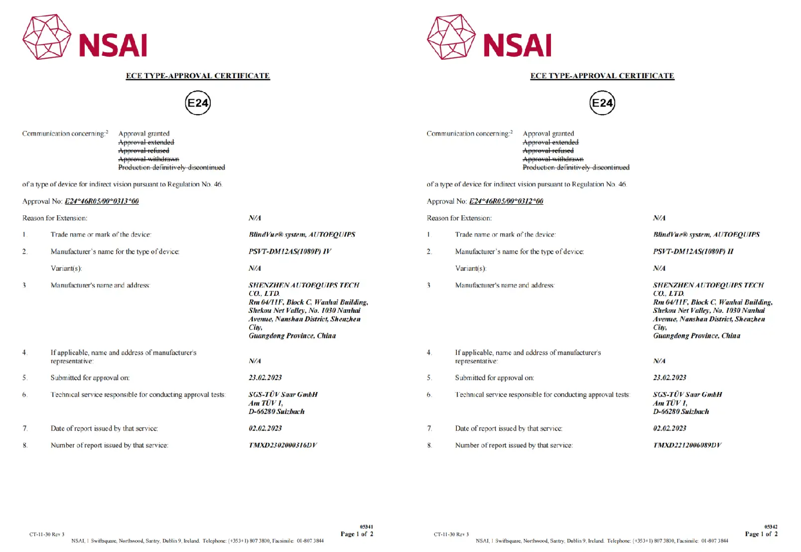  EU certification for R46